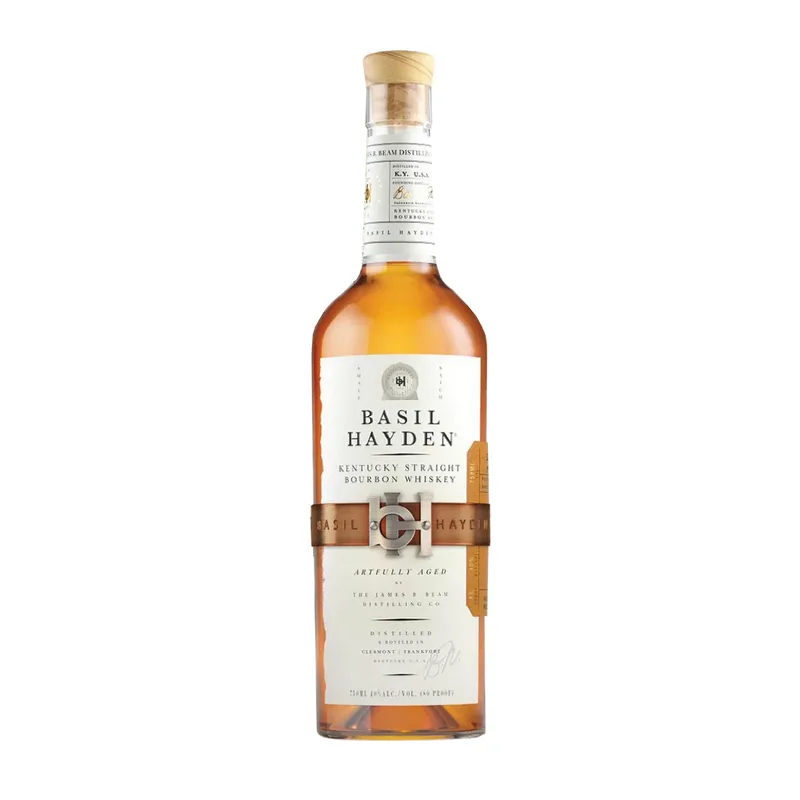 Etched Basil Hayden Bourbon Liquor Bottle