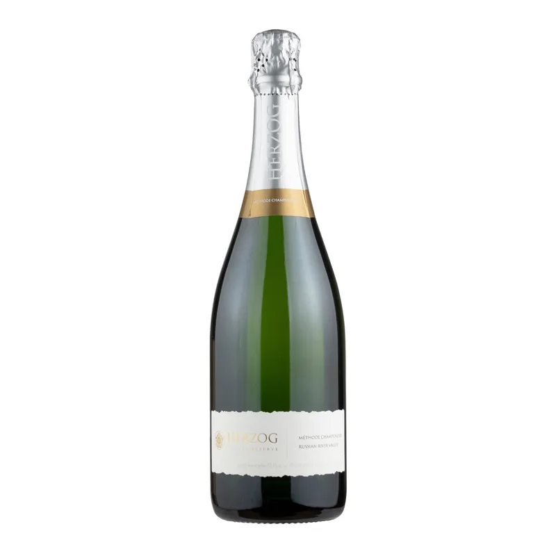 Etched Herzog Special Reserve Kosher Sparkling Wine Bottle
