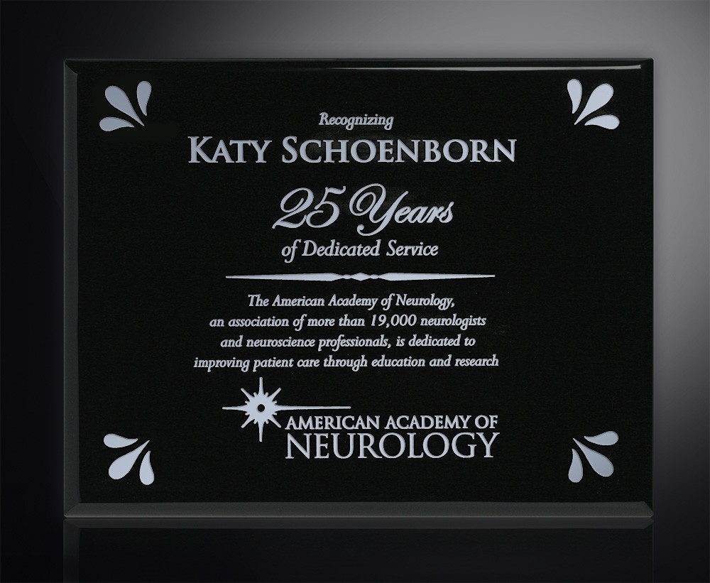 Aberdeen Black Laser Plaque 10-1/2" x 13"