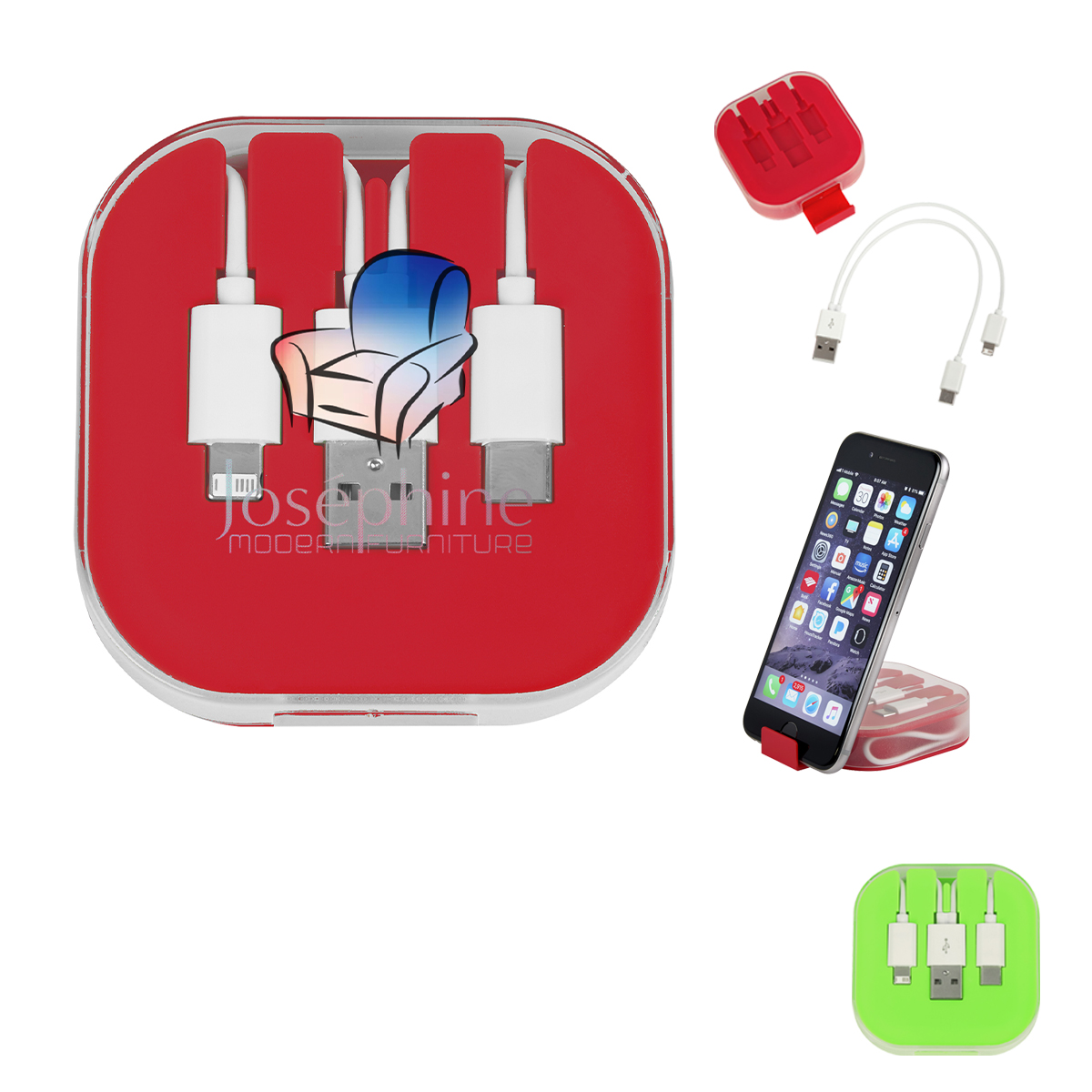 3-in-1 Charge Cable With Phone Stand