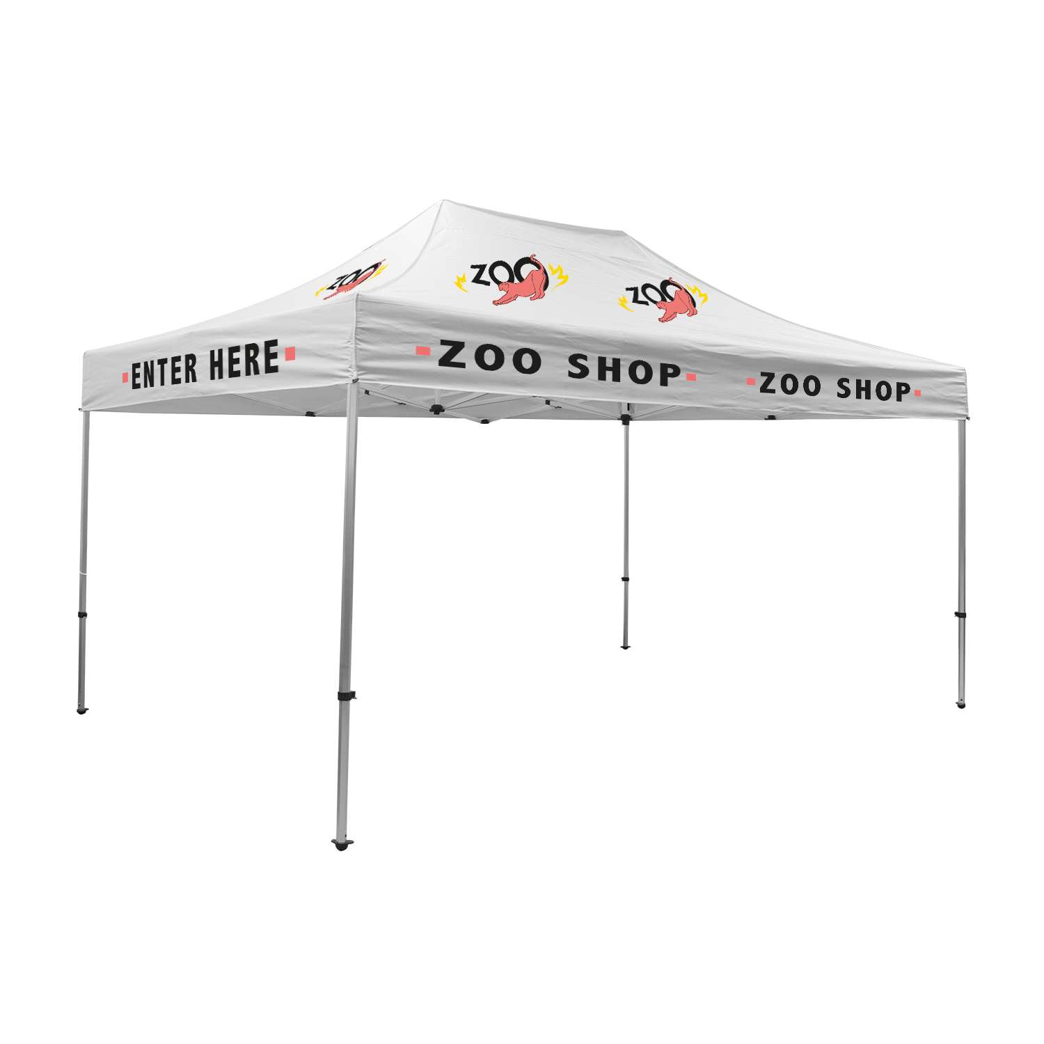 15' Premium Tent Kit (Imprinted, 6 Locations) view 2