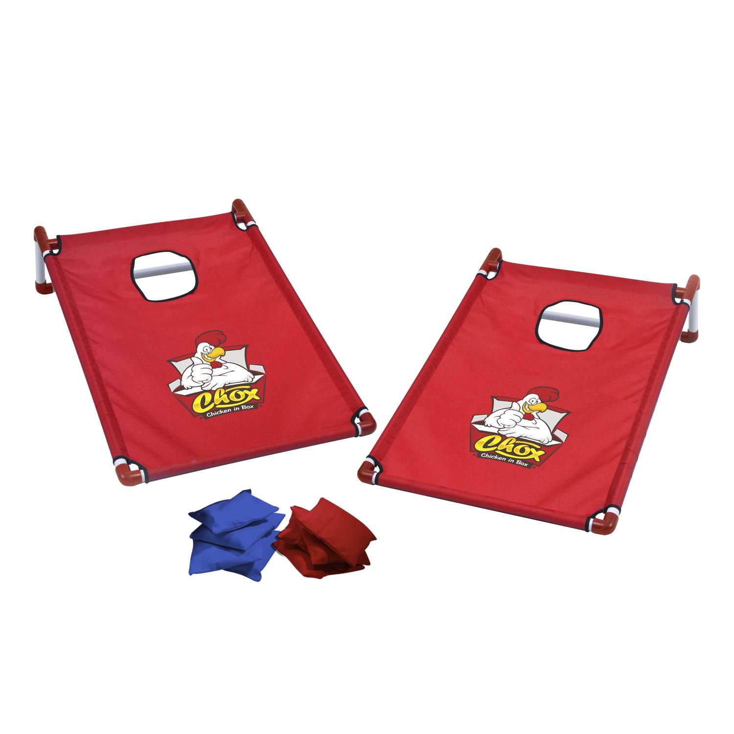 Portable Cornhole, 4 Red & Royal Bean Bags view 2