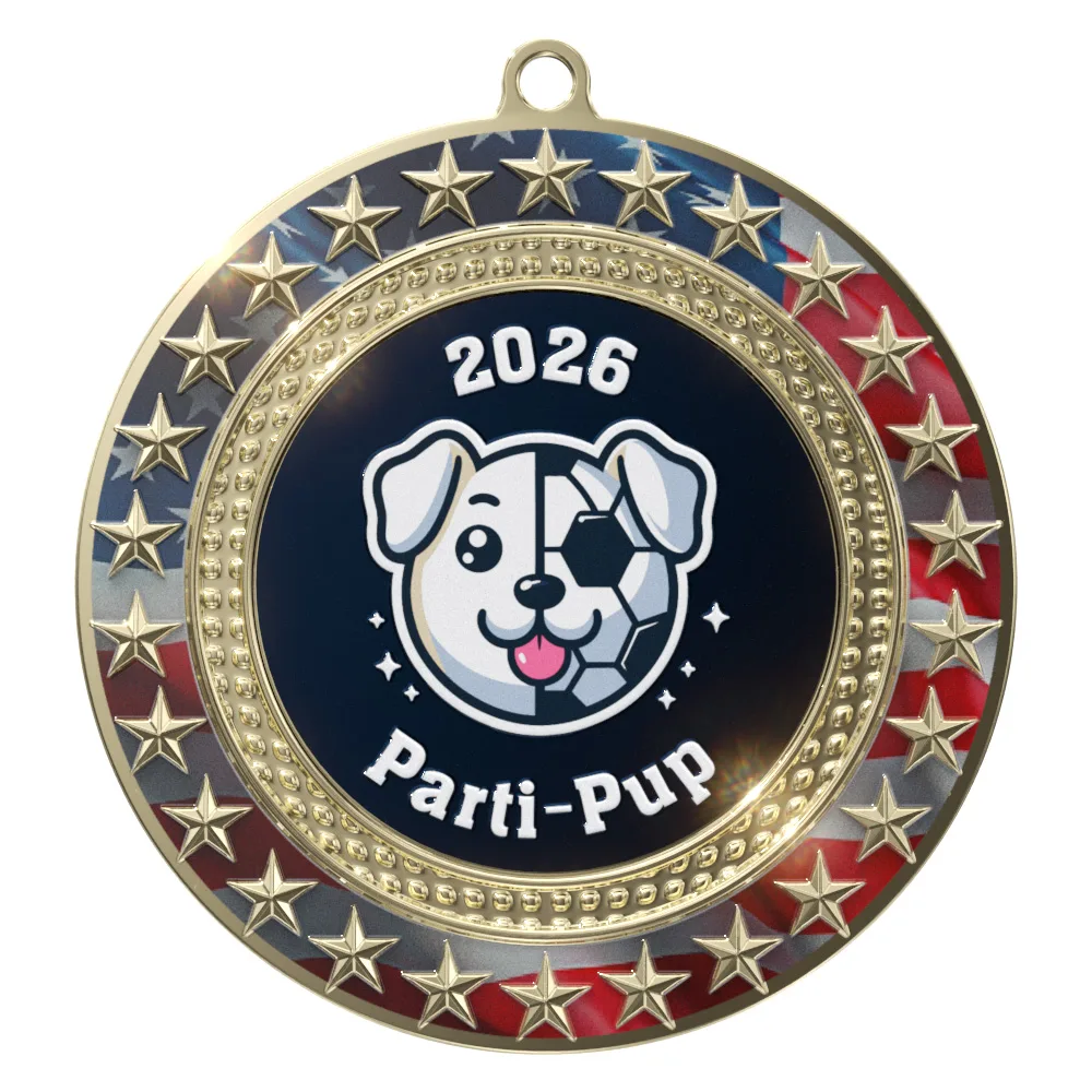 Vibraprint® Radiant Star Patriotic Insert Medallions (3") view 5