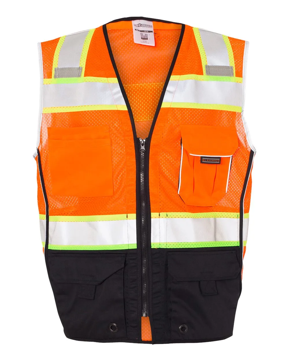 Kishigo® Unisex Premium Black Series® Black Bottom Class 2 Vest view 4