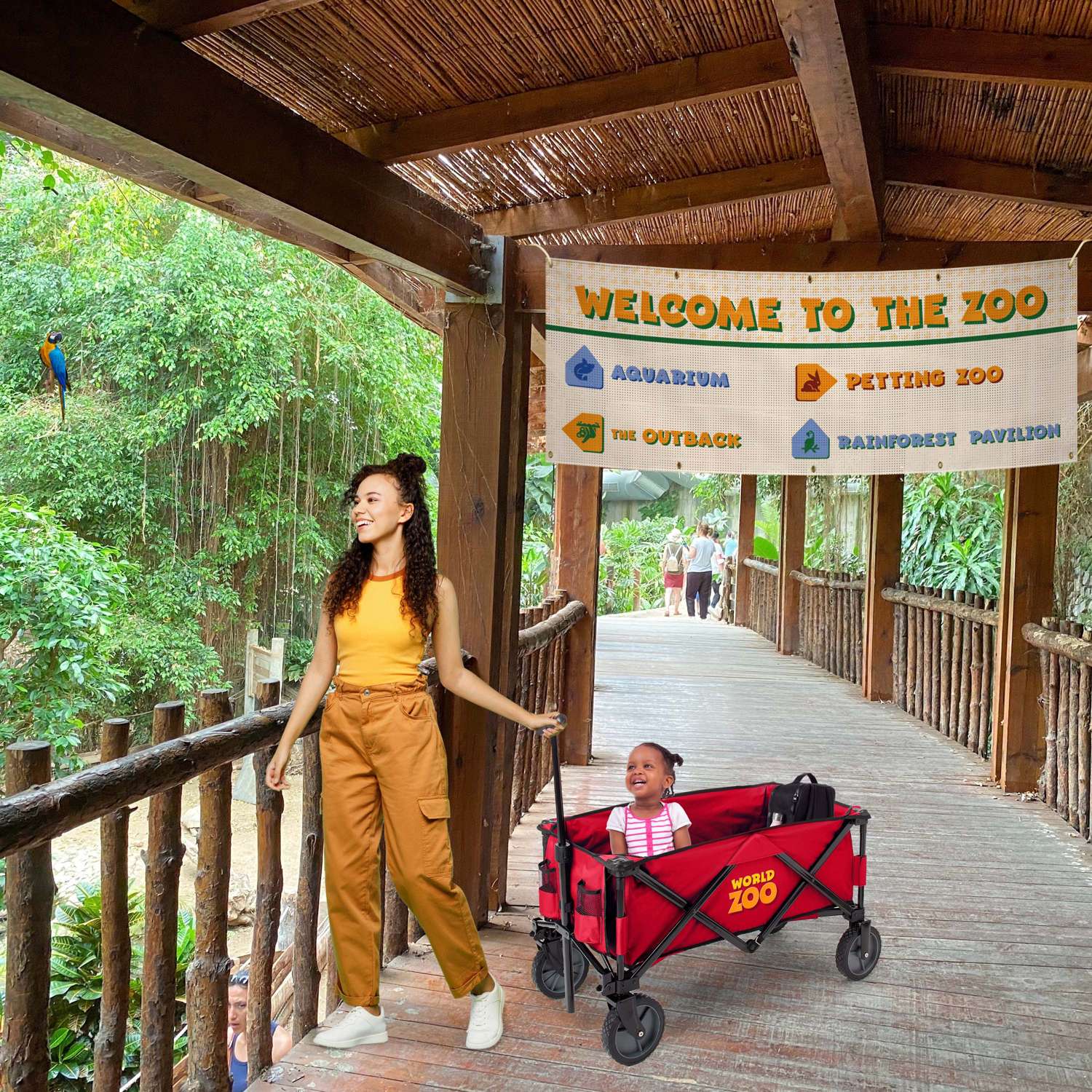 Compact Folding Wagon Plus Double Sided view 2