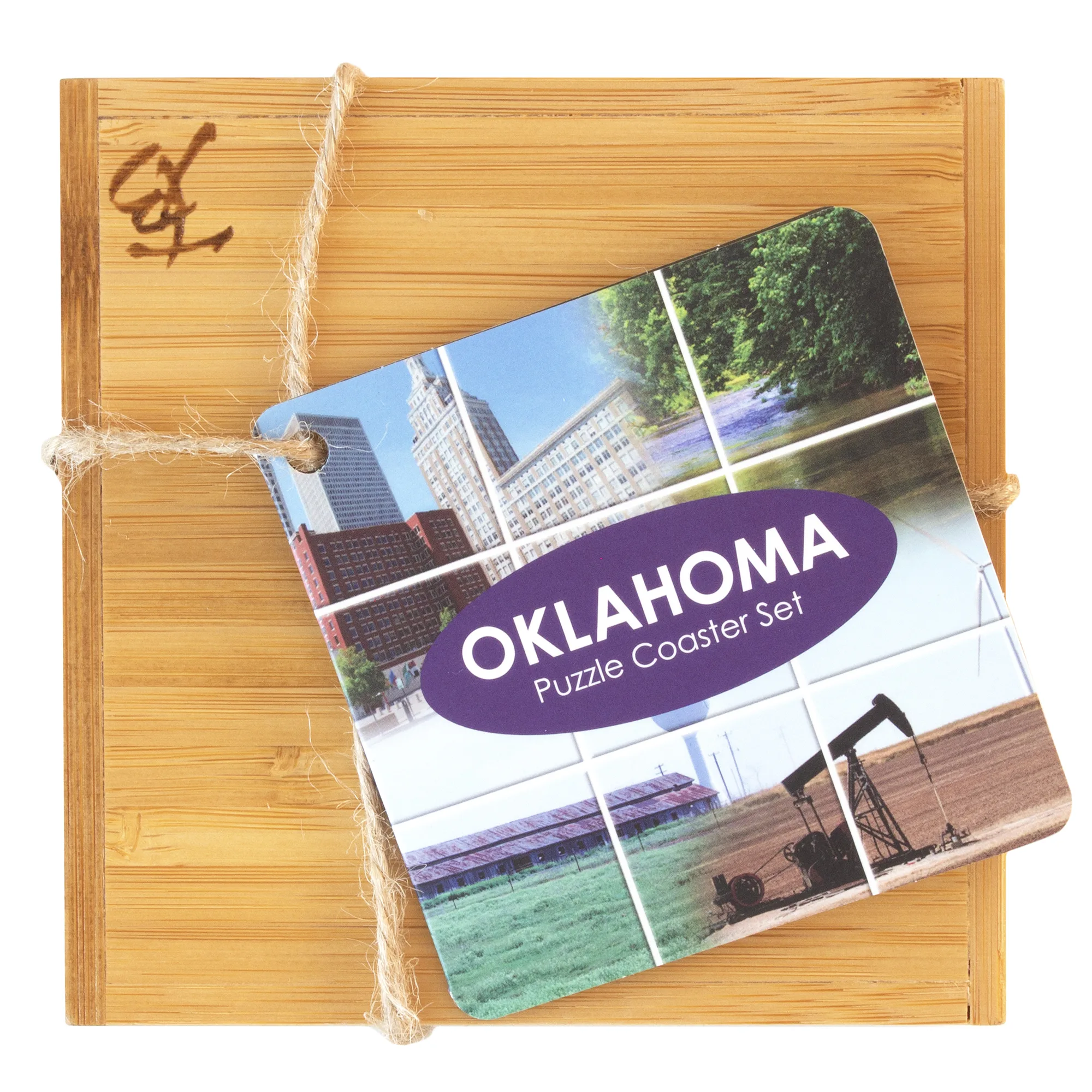 Oklahoma Puzzle Coaster Set view 4