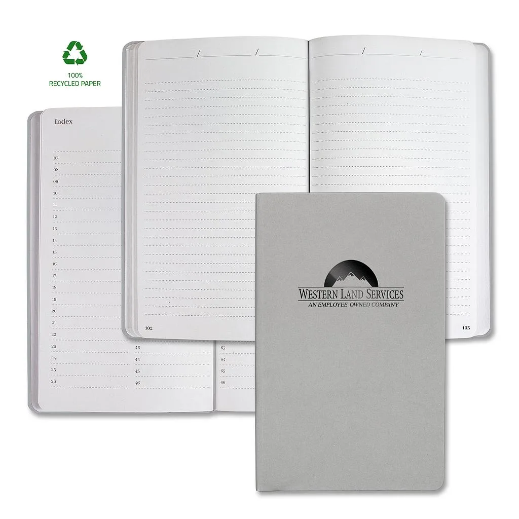 Castelli Samoa ECO Indexed Recycled White Page Journal view 4