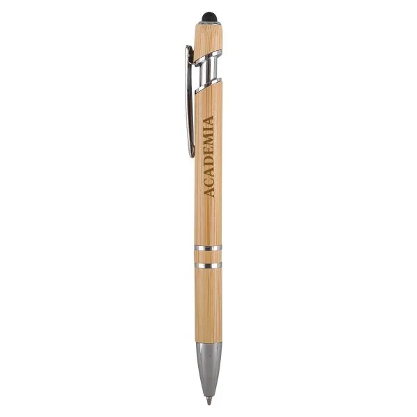 Bamboo Brown/Chrome Silver Logo Front View
