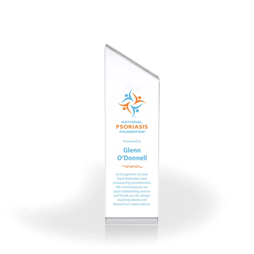 Winslow Clear Slant Column, UV Printed