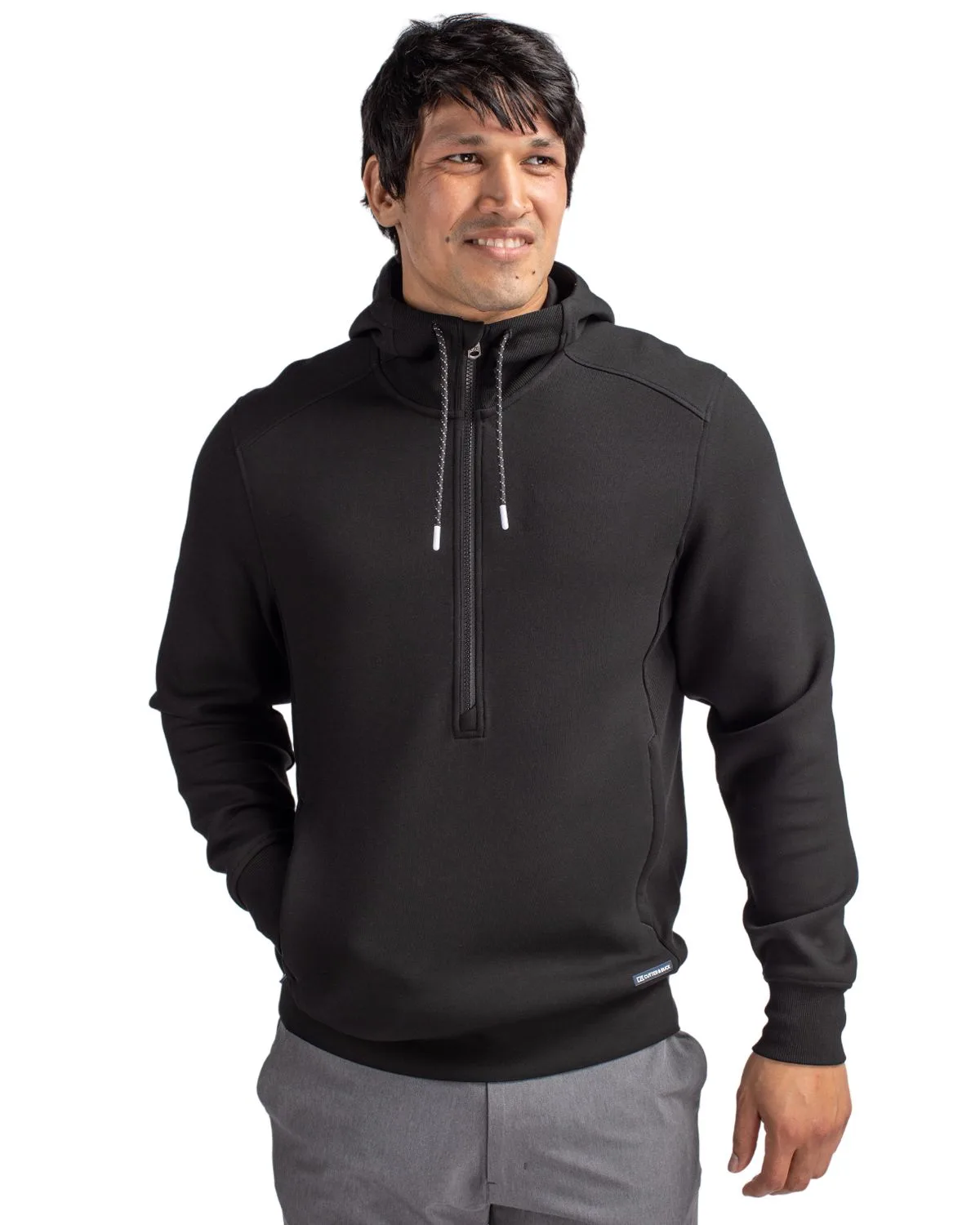 Cutter & Buck Roam Eco Half Zip Recycled Mens Pullover Hoodie