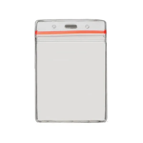 3 5/8" x 4 5/18" Blank Vertical Vinyl Pouch with Zipper