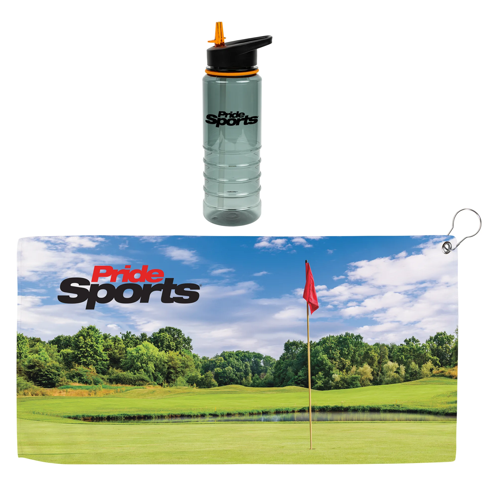 Hole in One 25 Oz. Tritan Sports Bottle & Golf Towel Gift Set view 5