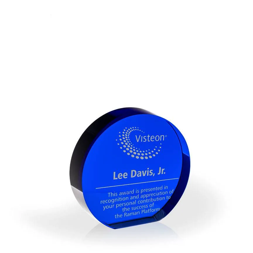 Cirque Blue Optic Crystal Circle