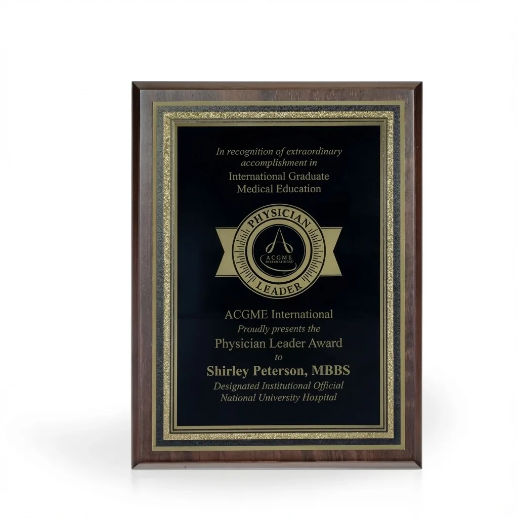 Weber Walnut Award Plaque, view 4