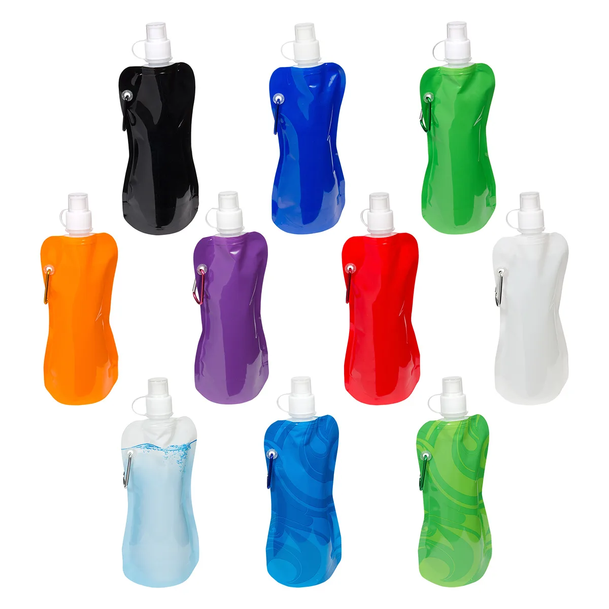 Flex Foldable 16 oz Water Bottle with Carabiner view 2