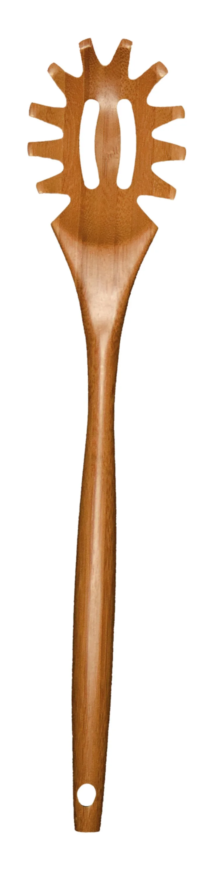 14" Bamboo Spaghetti Server Lambootensil view 2