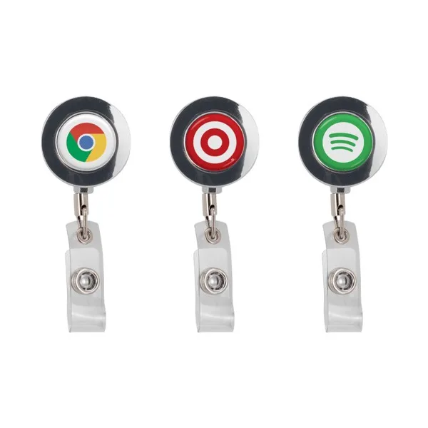 Metal Retractable Badge Reel with Belt Clip view 2