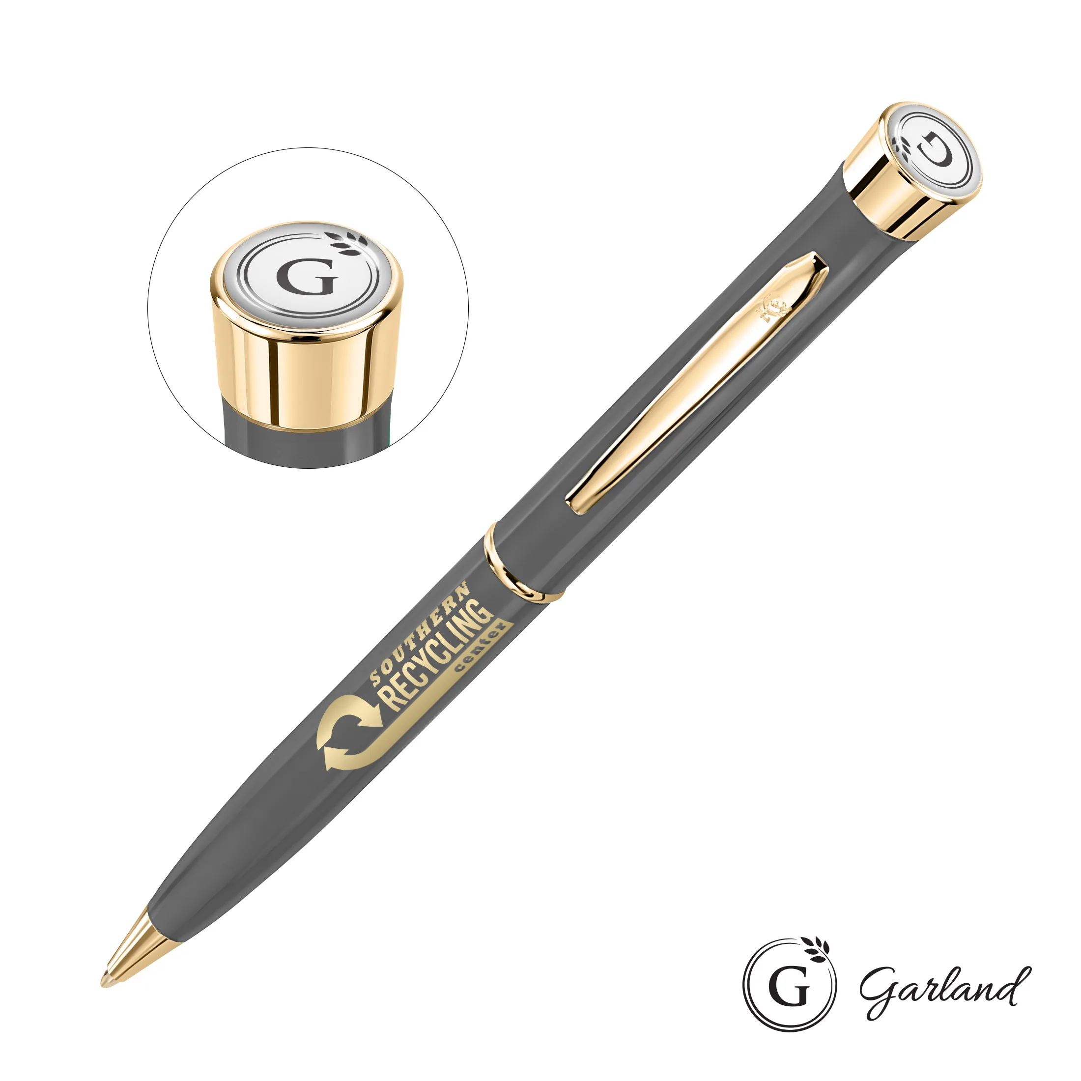 Grey with Gold Band / Gold