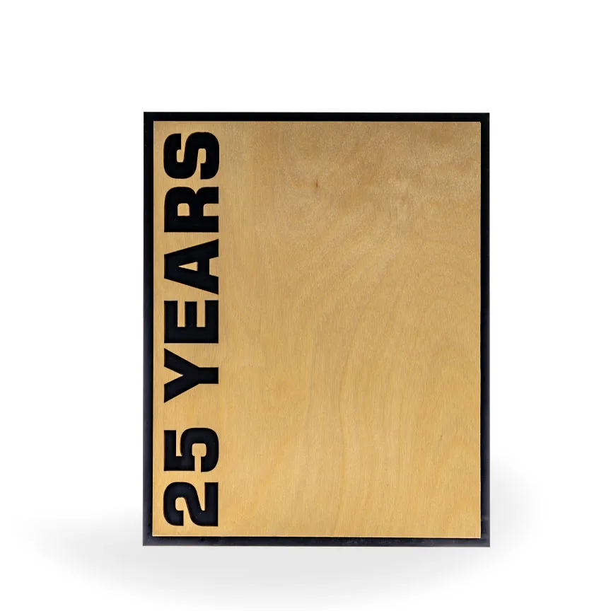 Decklin Award Plaque, 25 Year - UV Print view 2