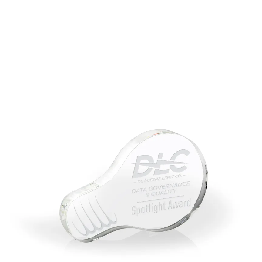Illuminate Acrylic Light Bulb Paperweight