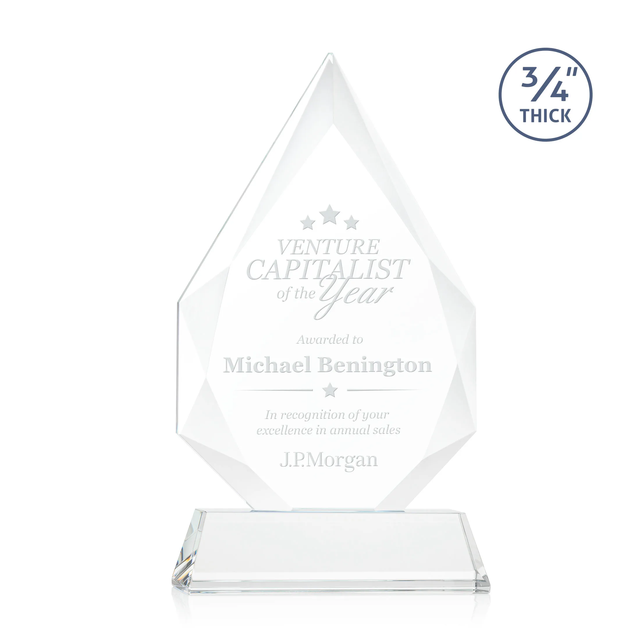 Deep Etch, Newhaven base, Clear, 6.25" x 10.5" x 2"