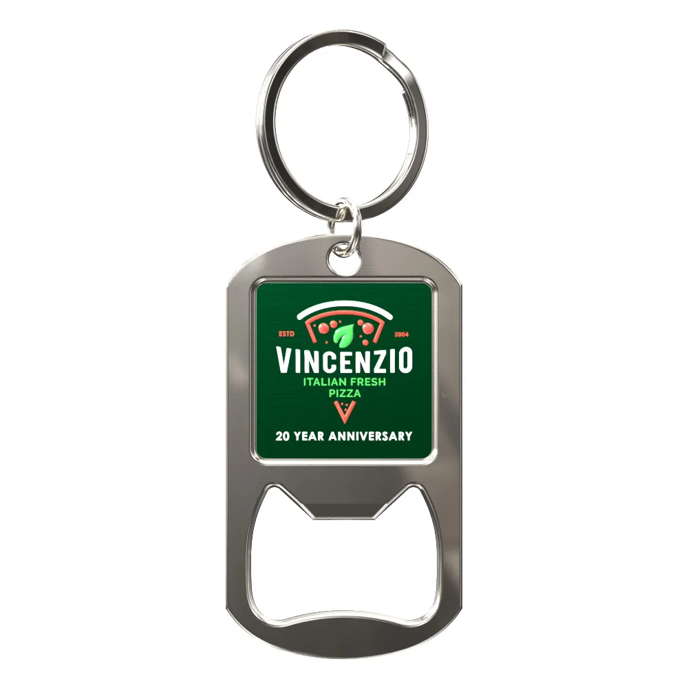 Vibraprint® Bottle Opener Key Tag w/ Split Ring