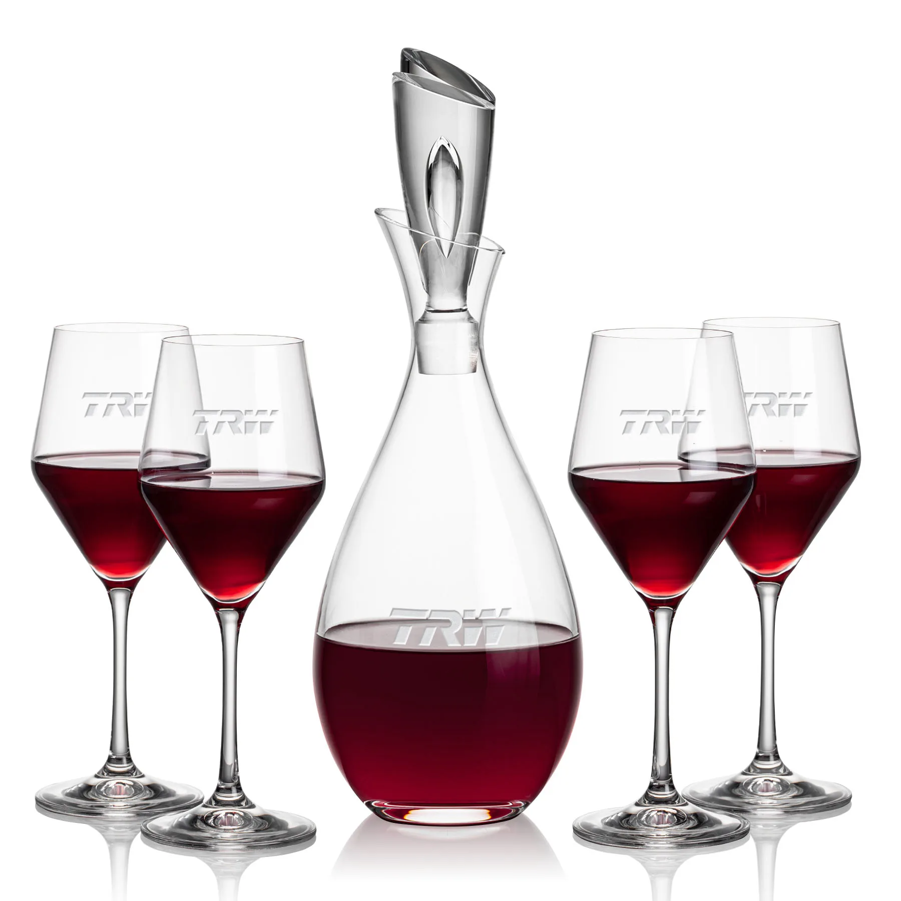 Decanter & 4 Wine