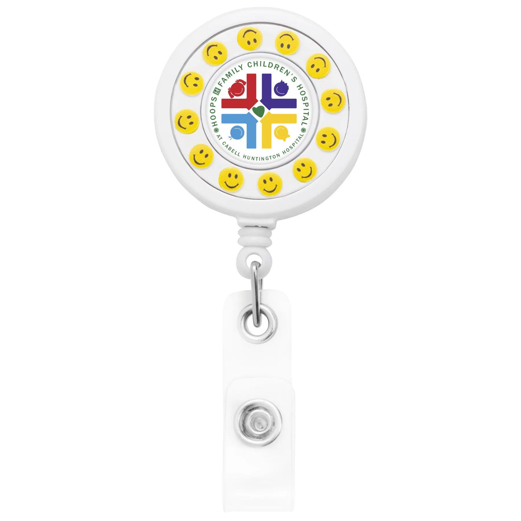 White decorated smiley face