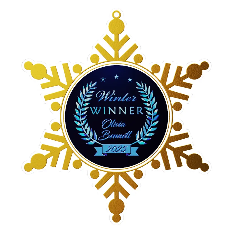 Vibraprint® Acrylic Snowflake Ornaments (3")