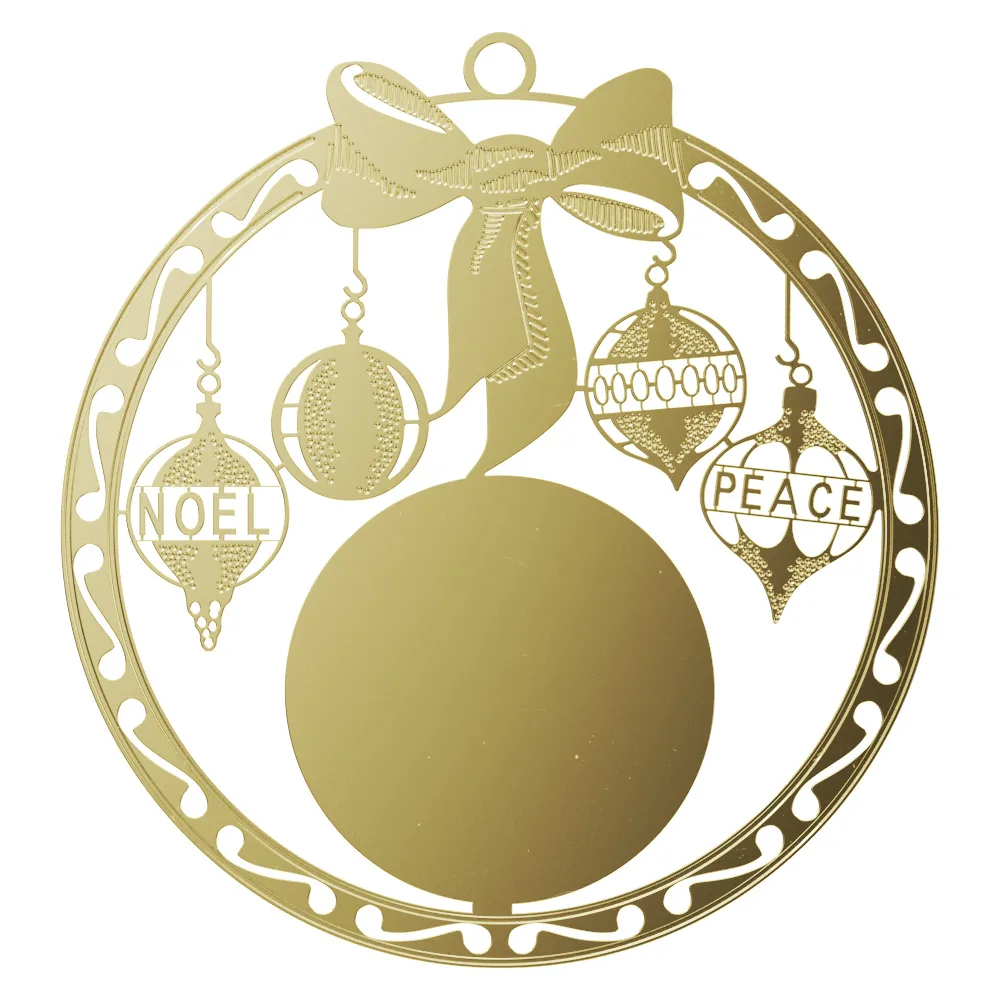 Vibraprint® Bow Holiday Ornament (3") view 2