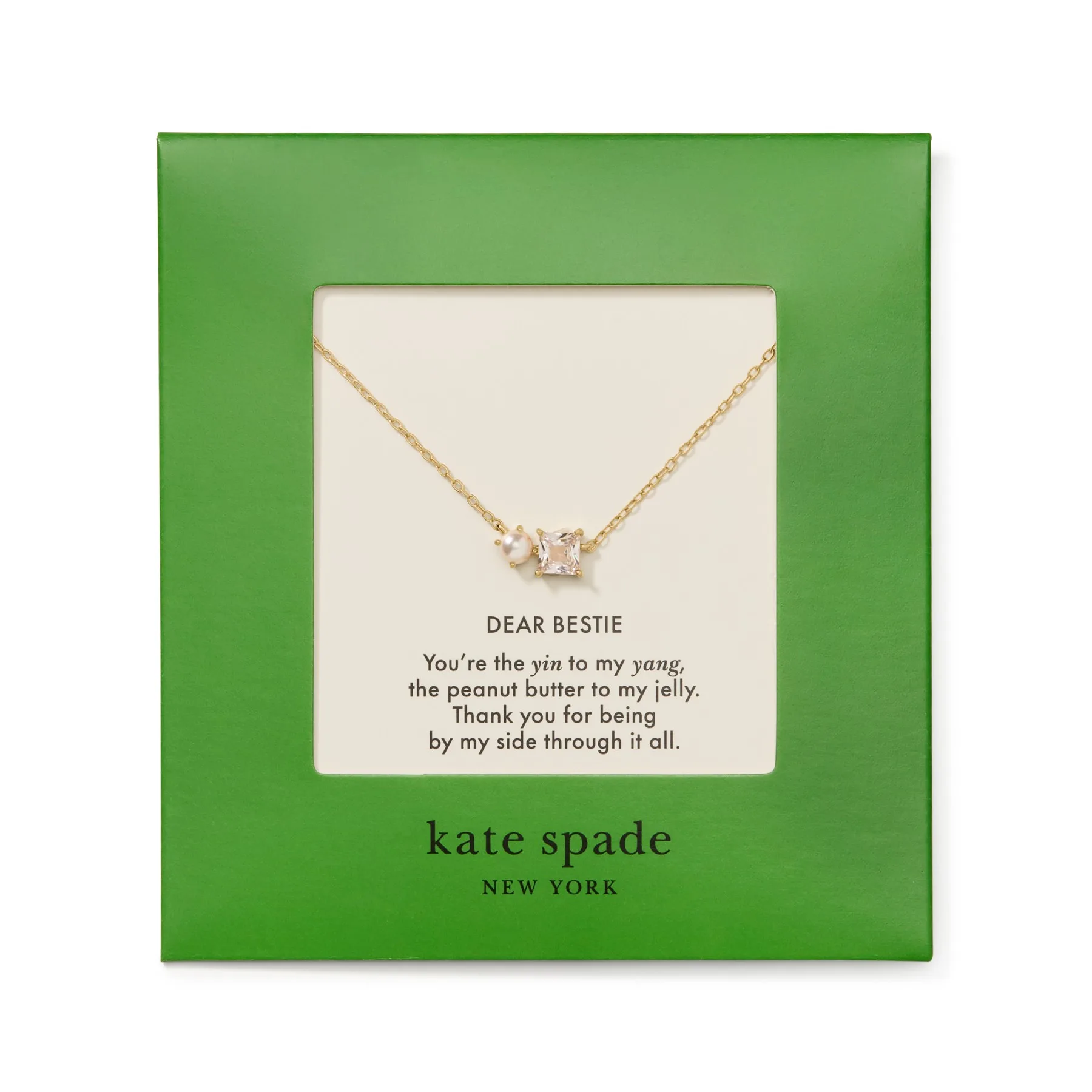 kate spade Dear Bestie Carded Pendant - Gold