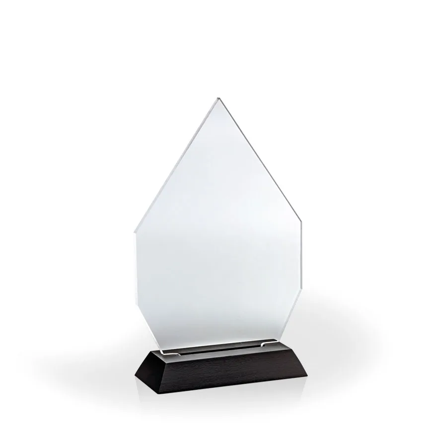 Royal Diamond Award with Black Wood Base, Small - Engraved view 2