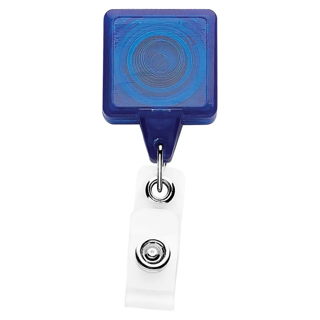"Best" Translucent Square Retractable Badge Reel view 2