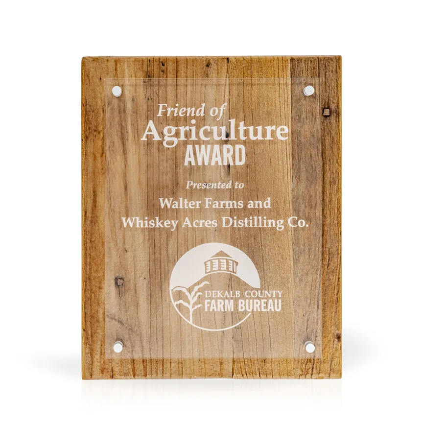 Rustico Reclaimed Wood Plaque Award - Large view 3