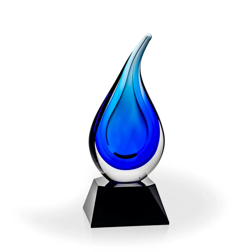 Elaine Art Glass Award - Black Base view 2