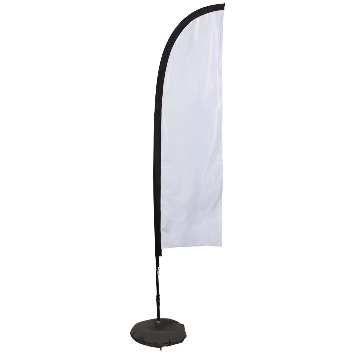 7' Premium Blade Sail Sign Flag, 1-Sided, Scissor Base view 2