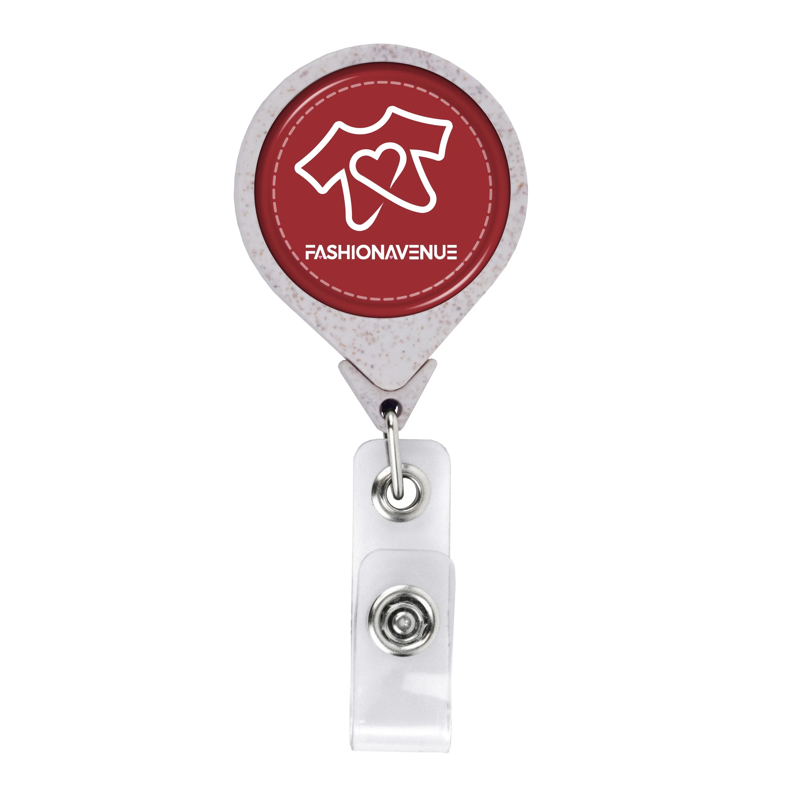 Wheat Straw JUMBO Round Retractable Badge Reel