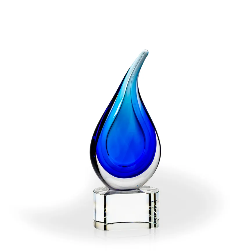 Elaine Art Glass Award - Clear Base view 2
