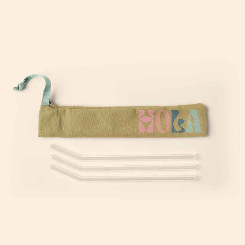 4CP Pigment Dyed Canvas Pouch For Reusable Straws