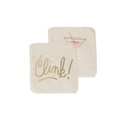 Continued Dripsy Coaster (Natural Canvas)