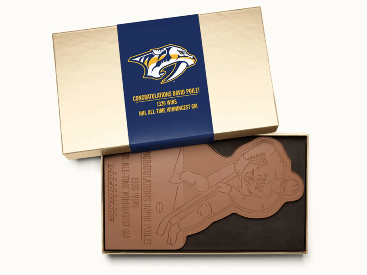 14"x 8" Custom Decorated Chocolate Shape with Luxury Custom Packaging view 4