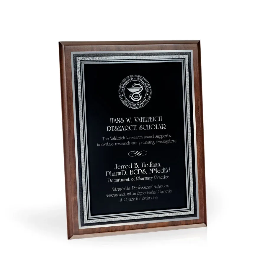 Weber Walnut Award Plaque,