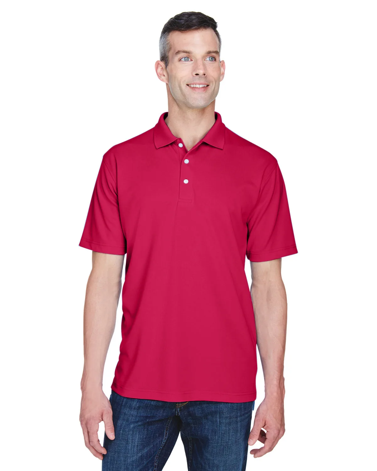 ULTRACLUB Men's Cool & Dry Stain-Release Performance Polo view 2