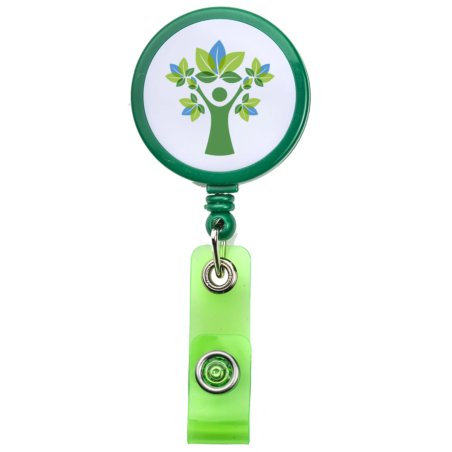 White Face Retractable Badge Reel view 6