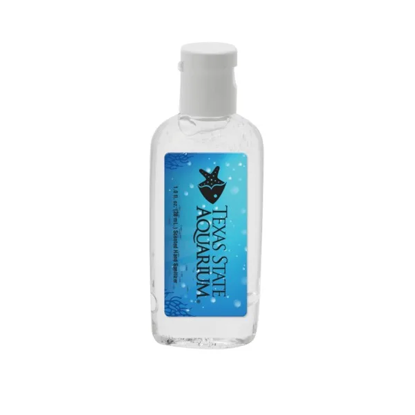 1 oz Clear Sanitizer in Oval Bottle view 2