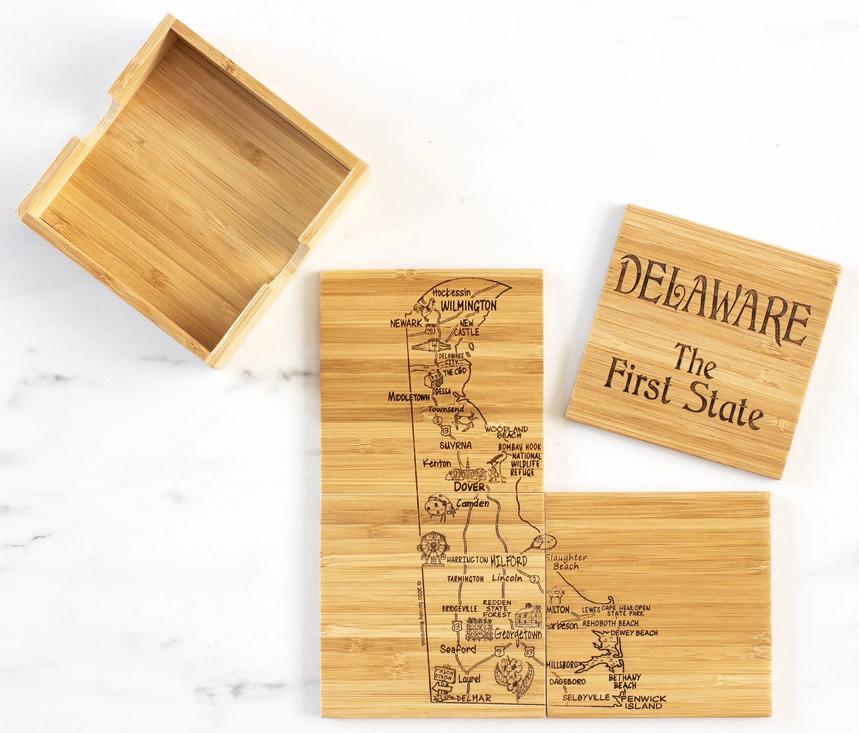 Delaware Puzzle Coaster Set view 5