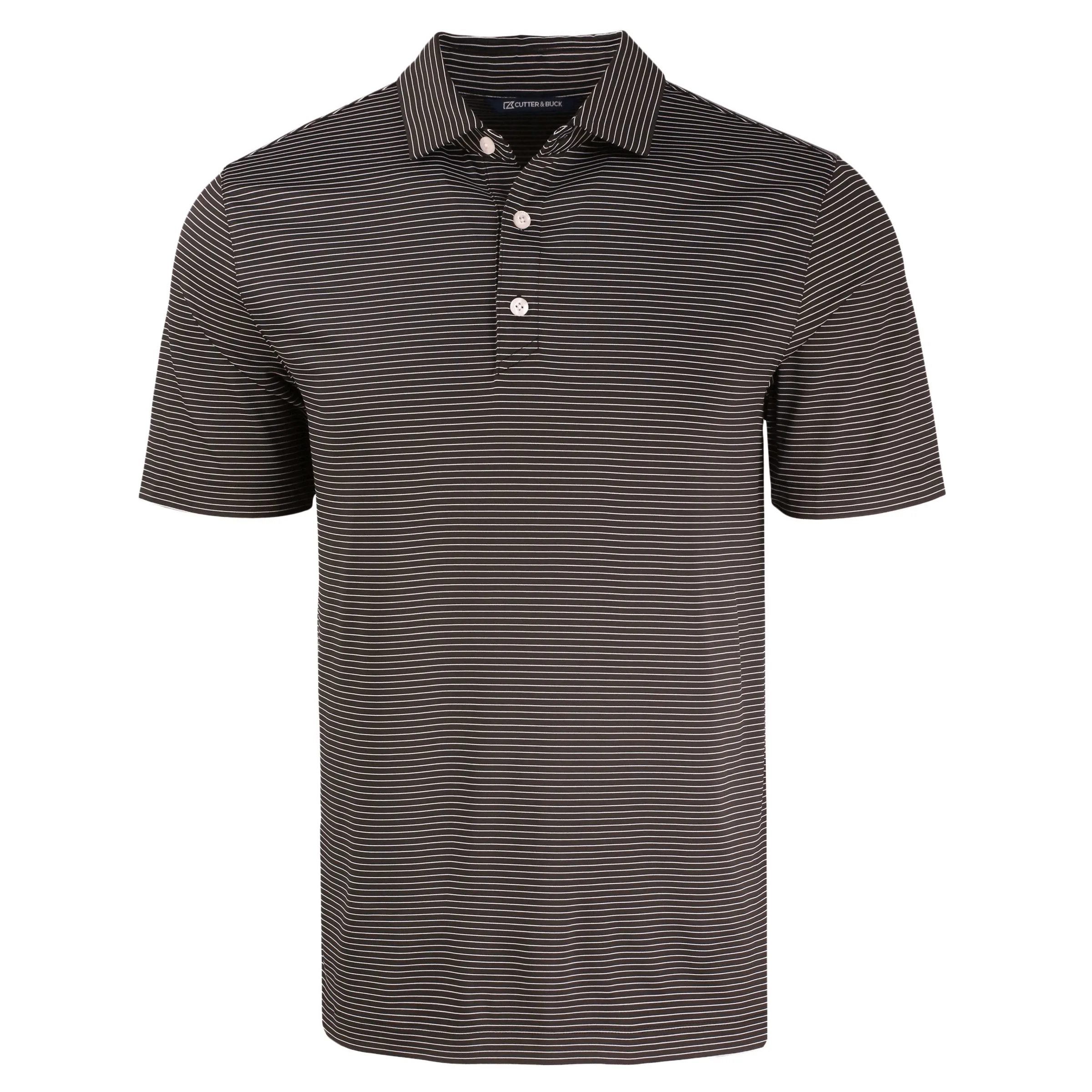 Cutter & Buck Forge Eco Fine Line Stripe Stretch Recycled Mens Polo view 2