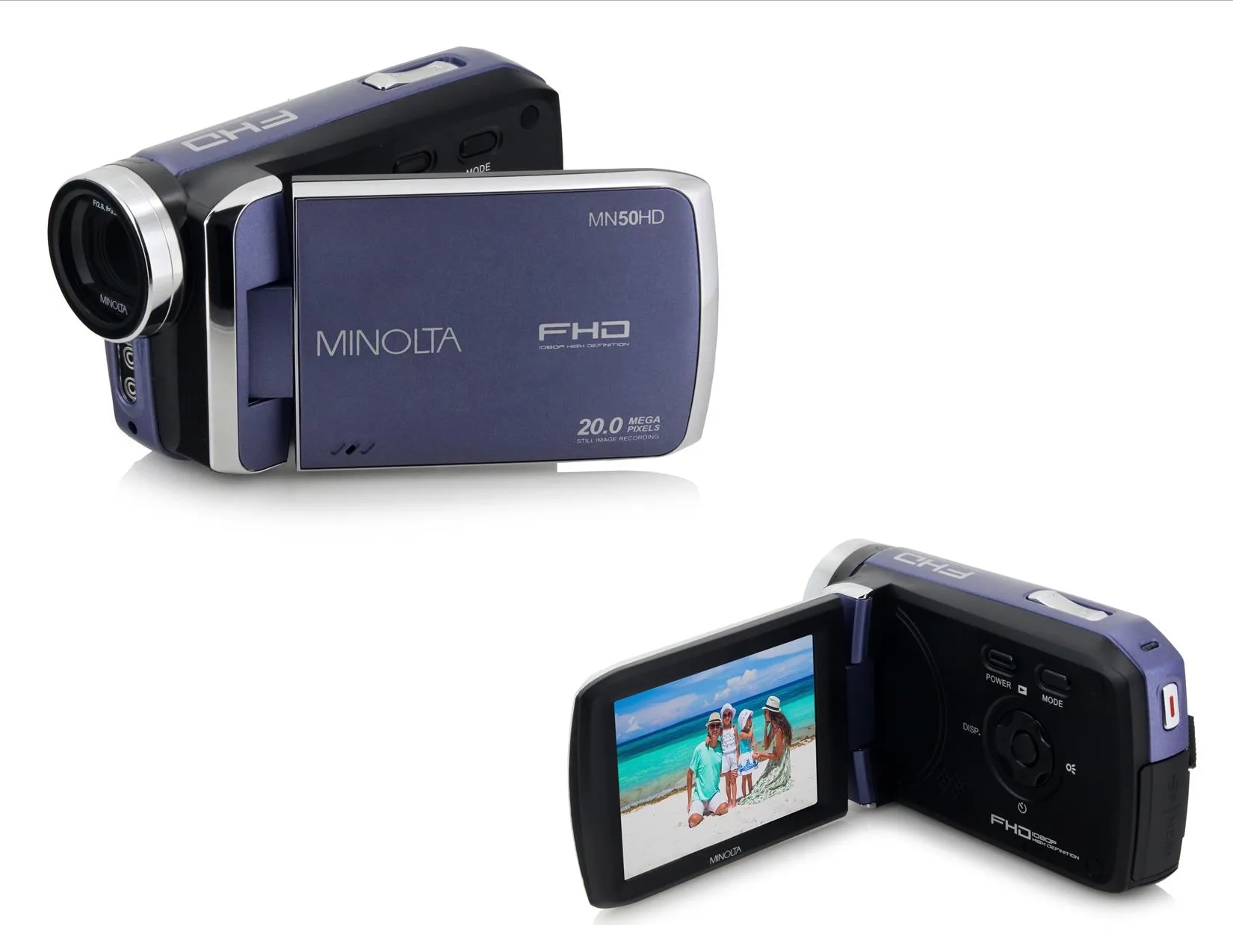Minolta® Full HD 1080p/20MP Camcorder (Blue)