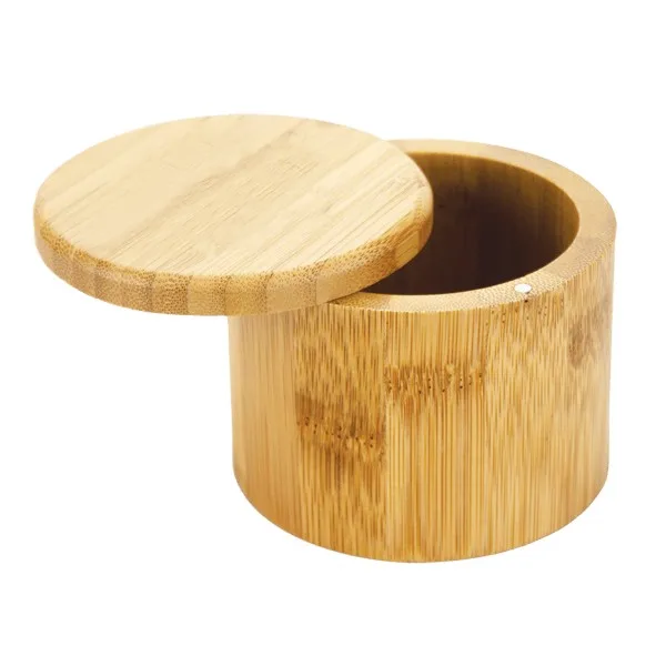 6 oz Round Salt Bamboo Box view 2
