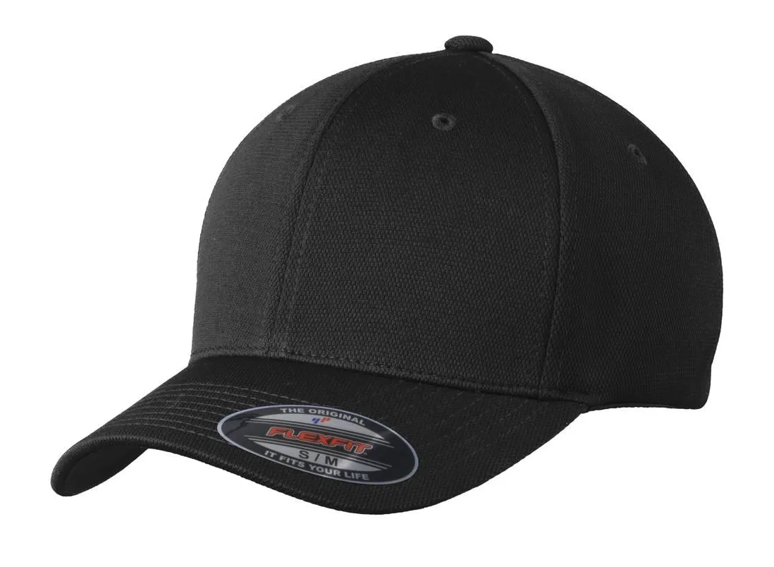Sport-Tek® Flexfit® Cool & Dry Poly Block Mesh Cap.